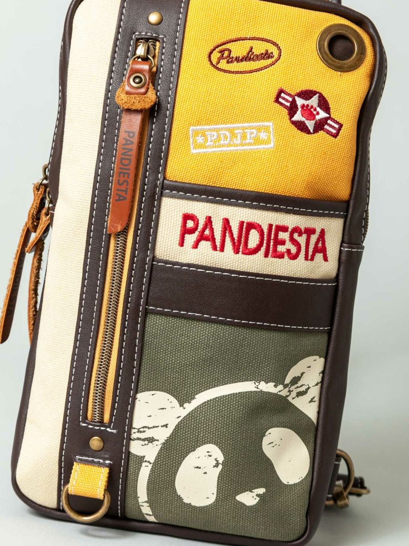 【PANDIESTA JAPAN】熊猫謹製 切替ミリタリーワンショルダーバッグ