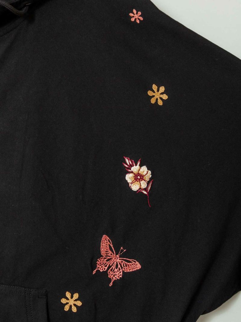 ＜春の大予約会＞【今昔 -KON-JAKU-】“フラワーペイズリー”総刺繍ドルマンZIPパーカー