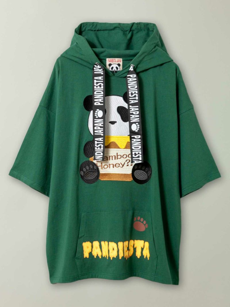 【PANDIESTA JAPAN】“ハチミツ大好きパンダ”なりきり半袖プルパーカー