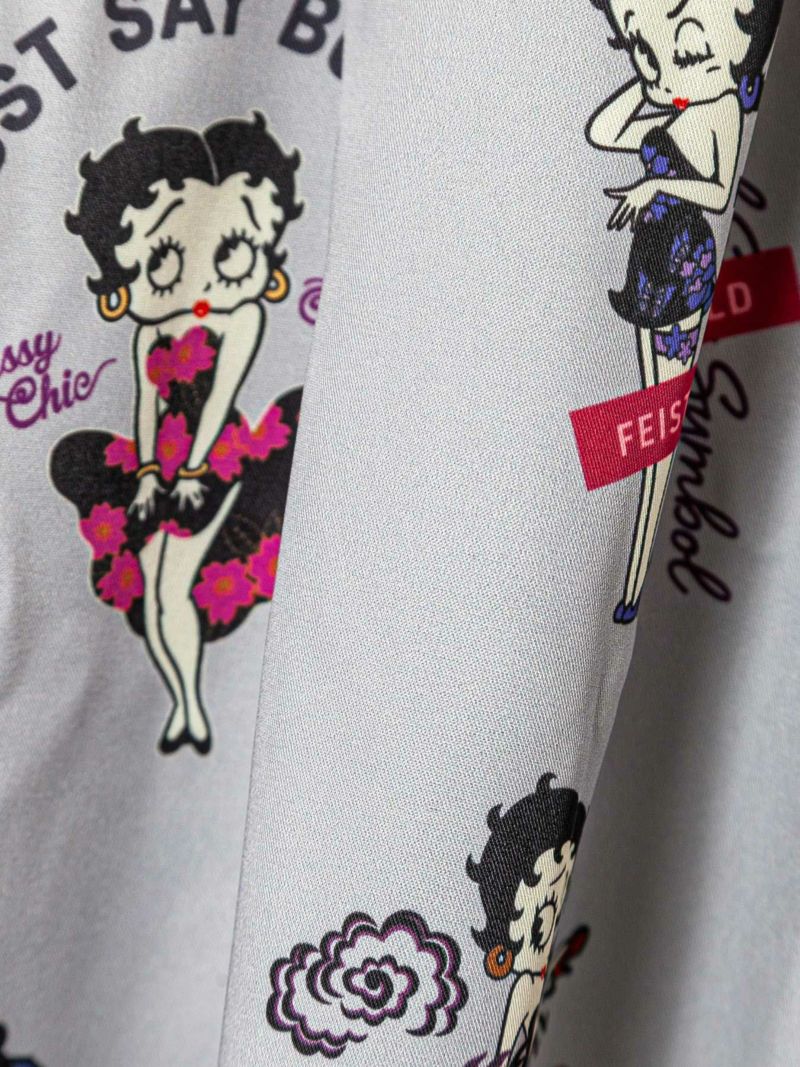 【HARAKIRI×BETTY BOOP】“アーカイブベティ”総柄プリント 半袖シャツワンピース〔別注〕