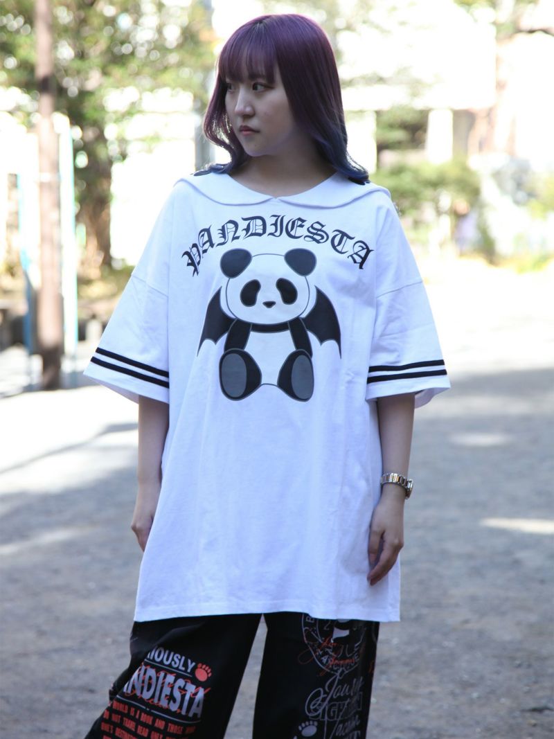 【PANDIESTA JAPAN】“デビルパンダさん”セーラー半袖BIG Tシャツ