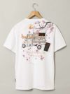 【今昔 -KON-JAKU-】“狐印のコーヒーカー”刺繍入りプリントTシャツ