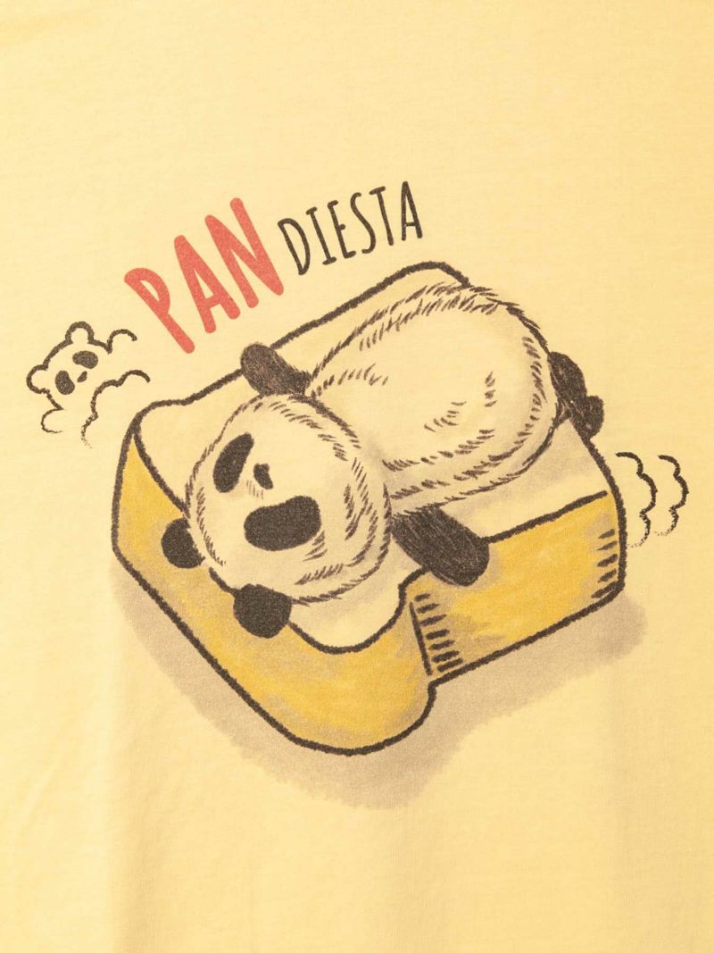 【PANDIESTA JAPAN】“『パン』ディエスタ”ボア刺繍入りBIGシルエットTシャツ