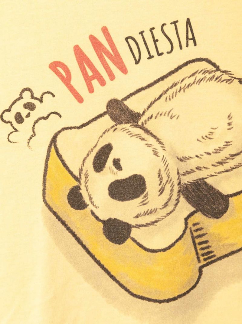 【PANDIESTA JAPAN】“『パン』ディエスタ”ボア刺繍入りBIGシルエットTシャツ