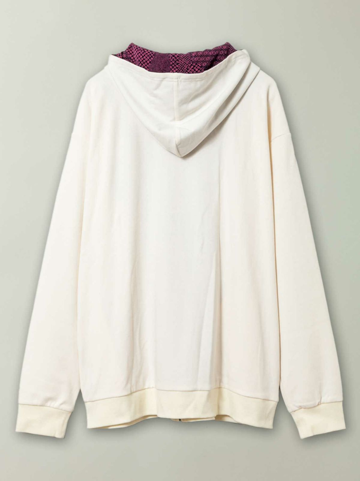 【雅結】鳳凰刺繍 ちりめん切替ZIPパーカー