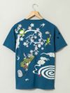 【参丸一】“夏休み！虫取り”刺繍入りプリントTシャツ