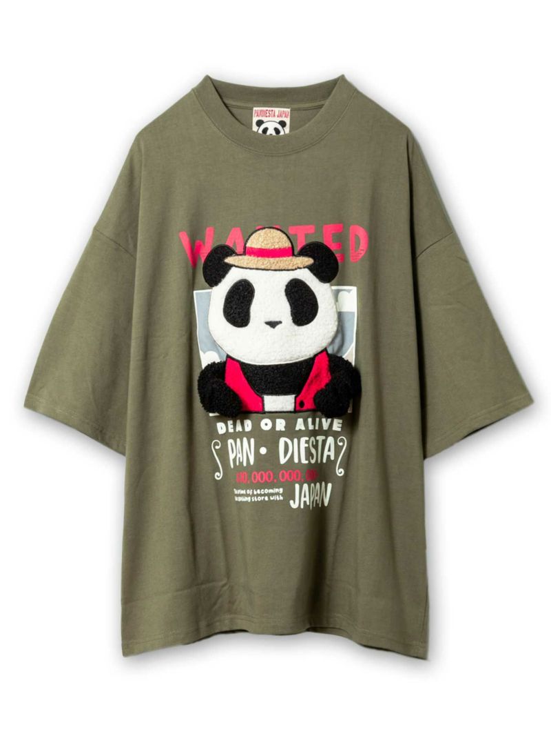 【PANDIESTA JAPAN】“手ぶらパンダ”刺繍入りトリックTシャツ