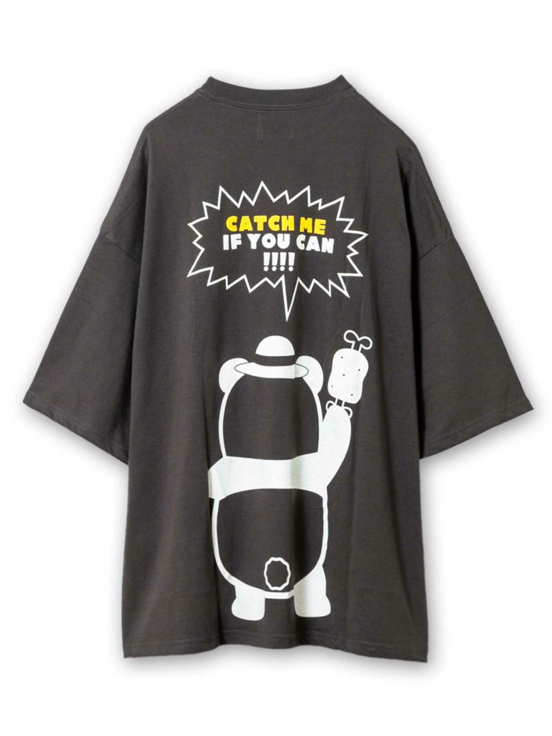 【PANDIESTA JAPAN】“手ぶらパンダ”刺繍入りトリックTシャツ