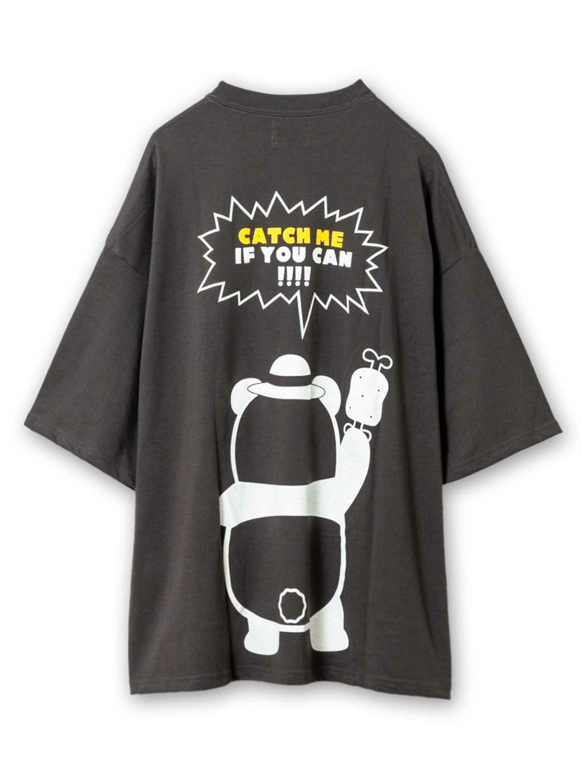 【PANDIESTA JAPAN】“手ぶらパンダ”刺繍入りトリックTシャツ