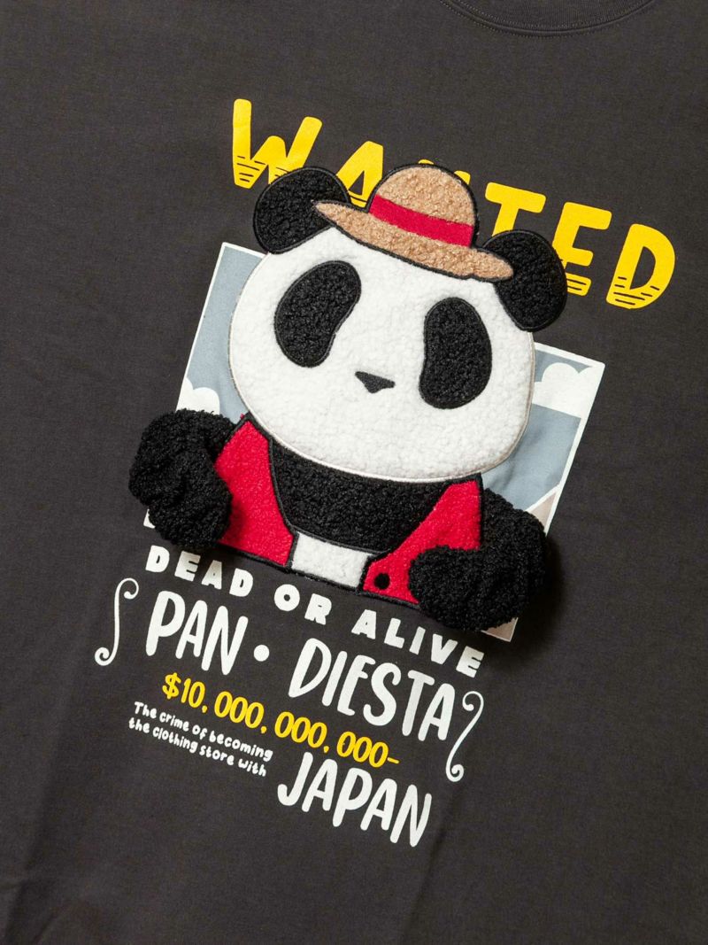 【PANDIESTA JAPAN】“手ぶらパンダ”刺繍入りトリックTシャツ