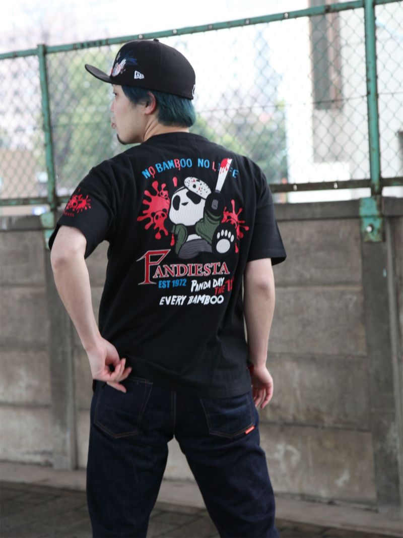 【PANDIESTA JAPAN】“ホッケーマスク”刺繍入りTシャツ