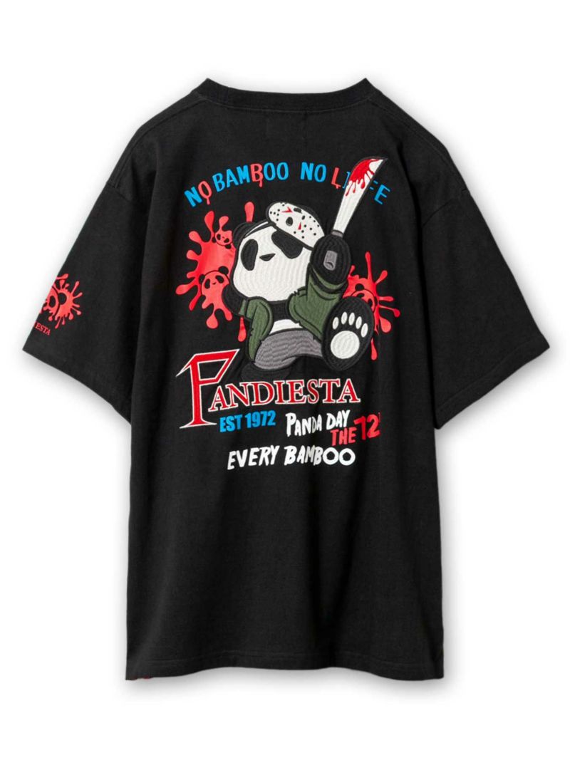 【PANDIESTA JAPAN】“ホッケーマスク”刺繍入りTシャツ