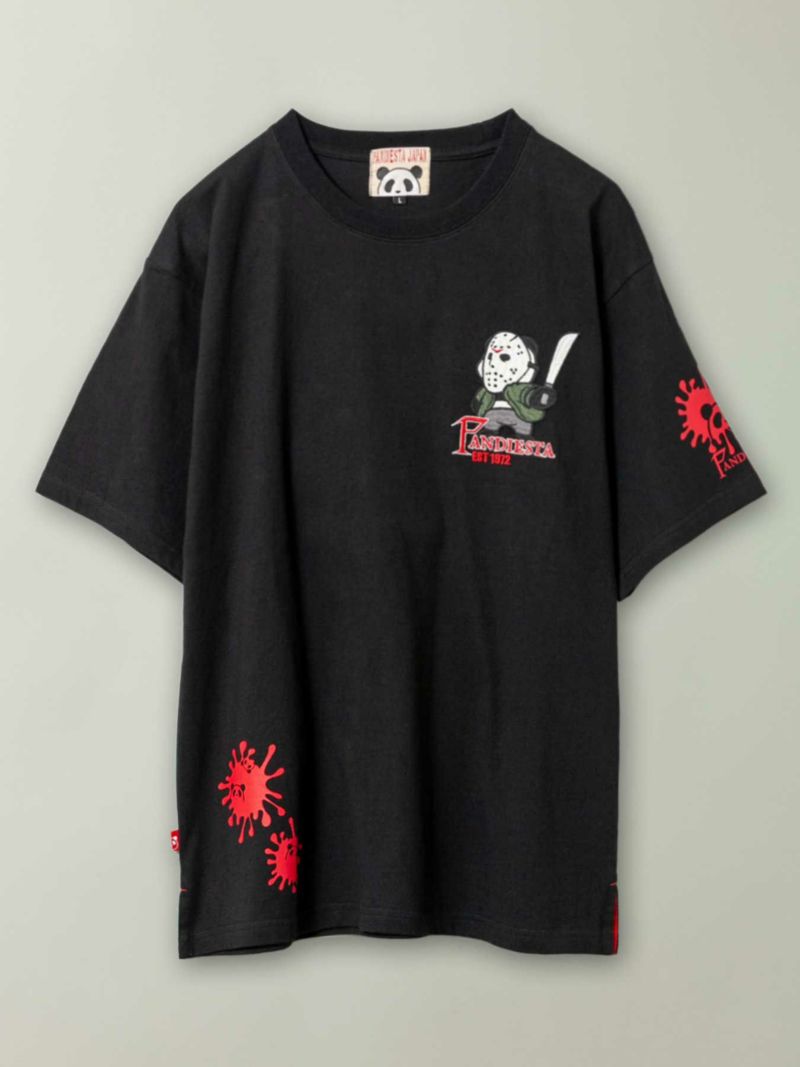 【PANDIESTA JAPAN】“ホッケーマスク”刺繍入りTシャツ