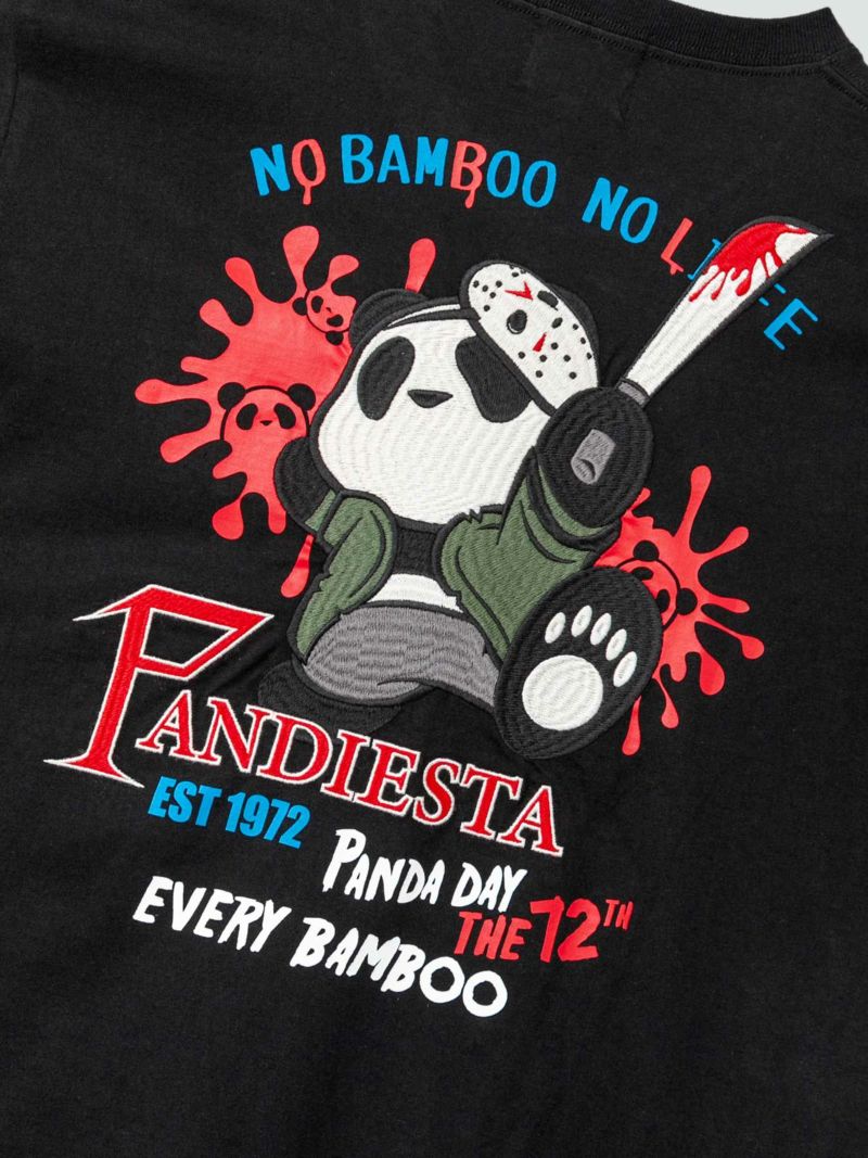 【PANDIESTA JAPAN】“ホッケーマスク”刺繍入りTシャツ