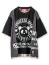 PANDIESTA JAPAN】チェック切替リメイクBIGシルエットTシャツ