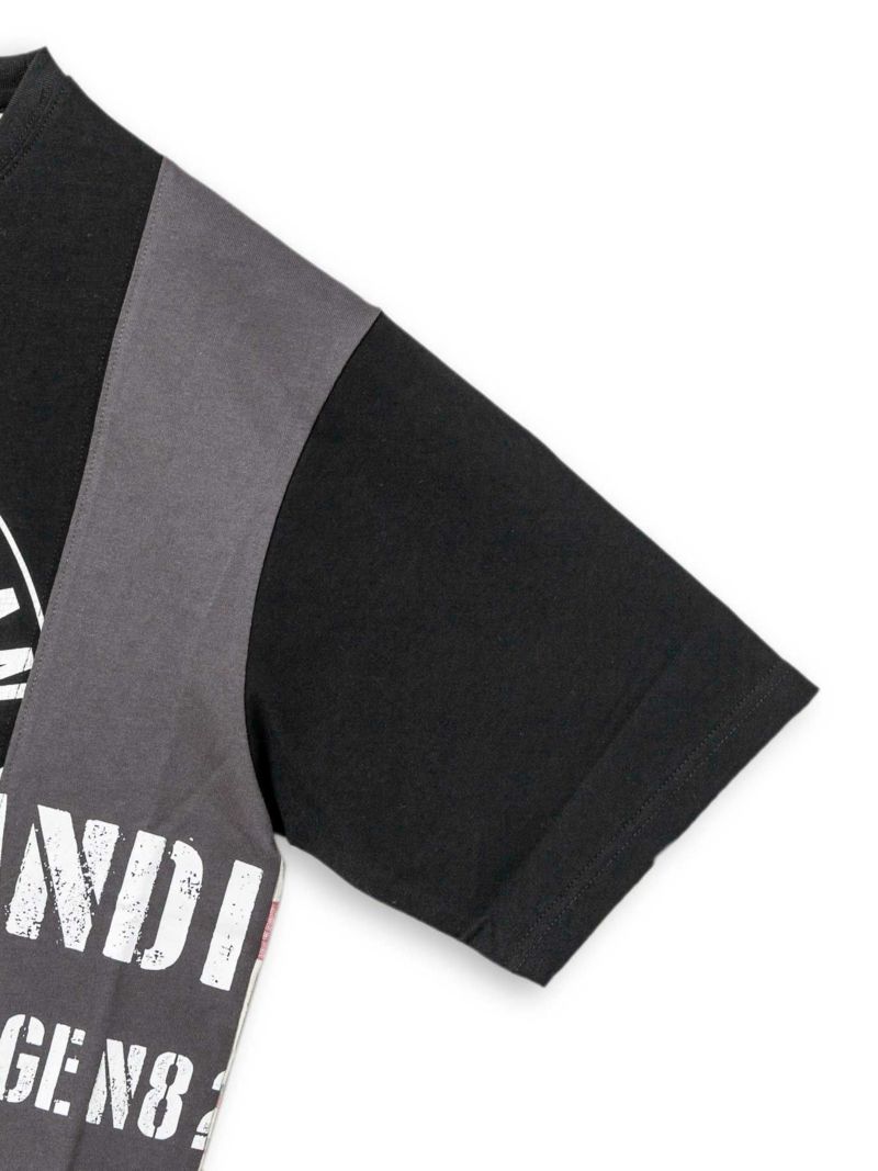 PANDIESTA JAPAN】チェック切替リメイクBIGシルエットTシャツ
