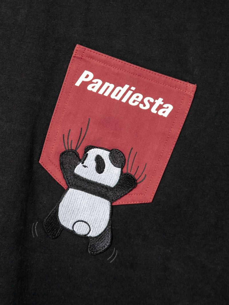 【PANDIESTA JAPAN】“ぶら下がりパンダ”BIGシルエットTシャツ