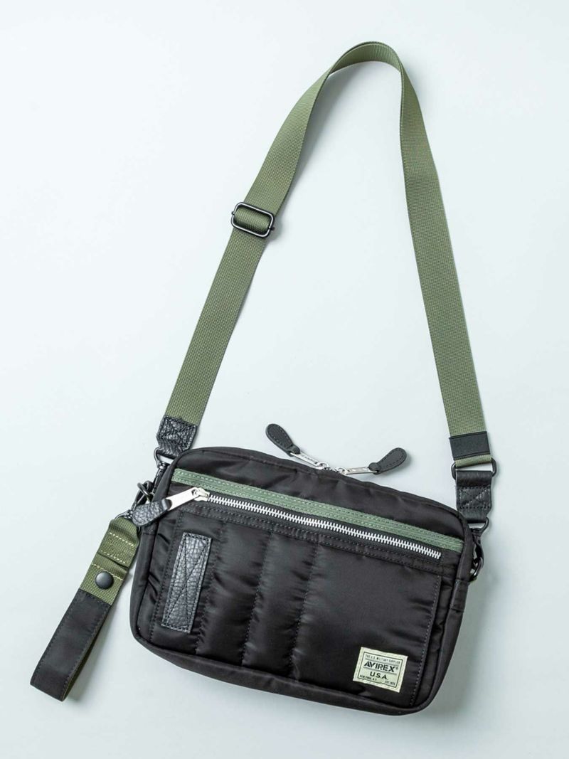 【AVIREX】FLIGHT NYLON BOX SHOULDER BAG