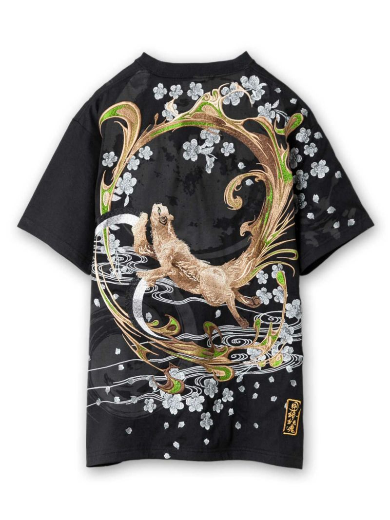【絡繰魂・粋】“鎌鼬 夜遊び”刺繍入りTシャツ