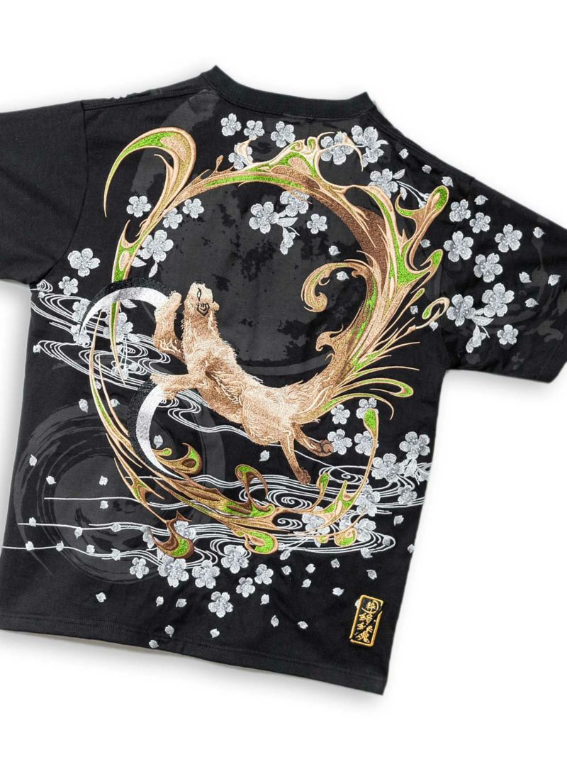 【絡繰魂・粋】“鎌鼬 夜遊び”刺繍入りTシャツ
