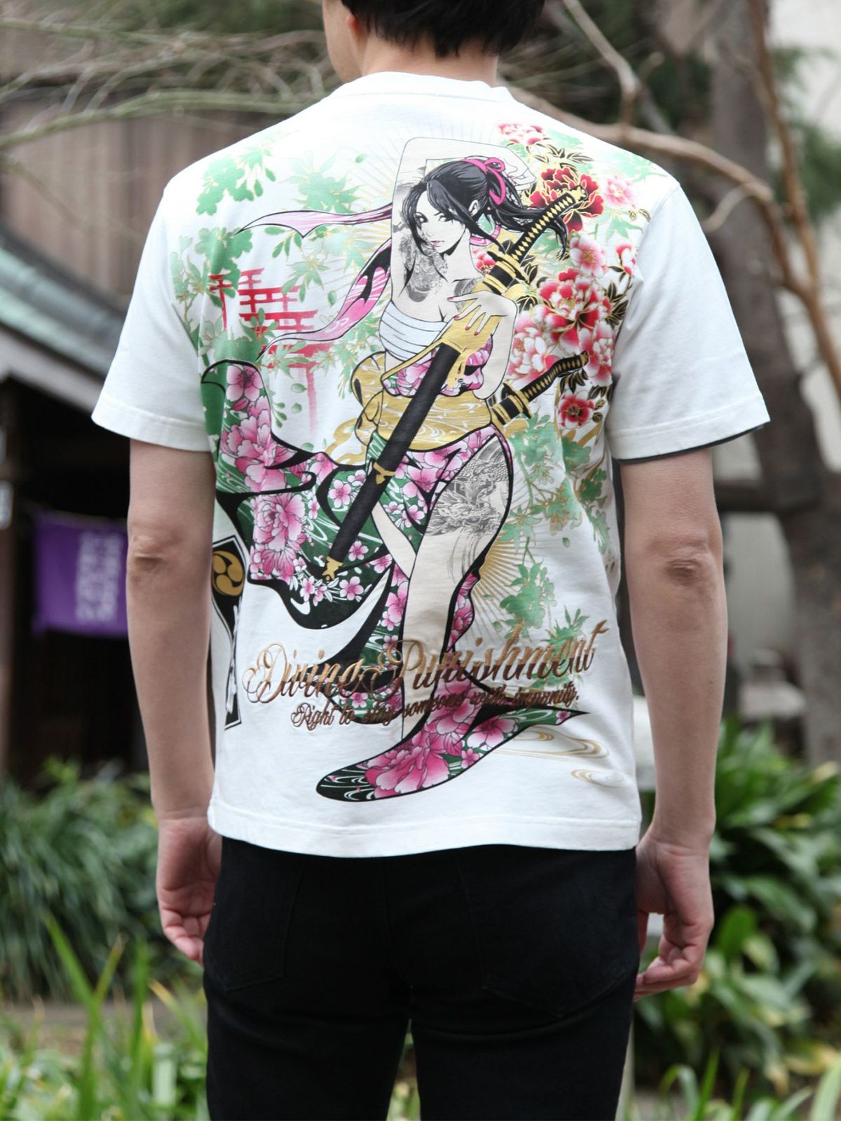 【抜刀娘】“穂乃花：舞踏”刺繍入りプリントTシャツ