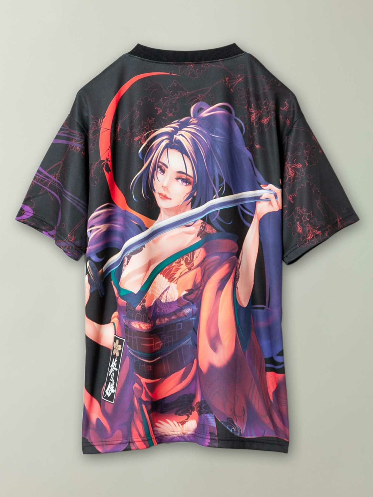 【抜刀娘 -美麗-】“桜舞う娘たち”昇華転写プリントTシャツ