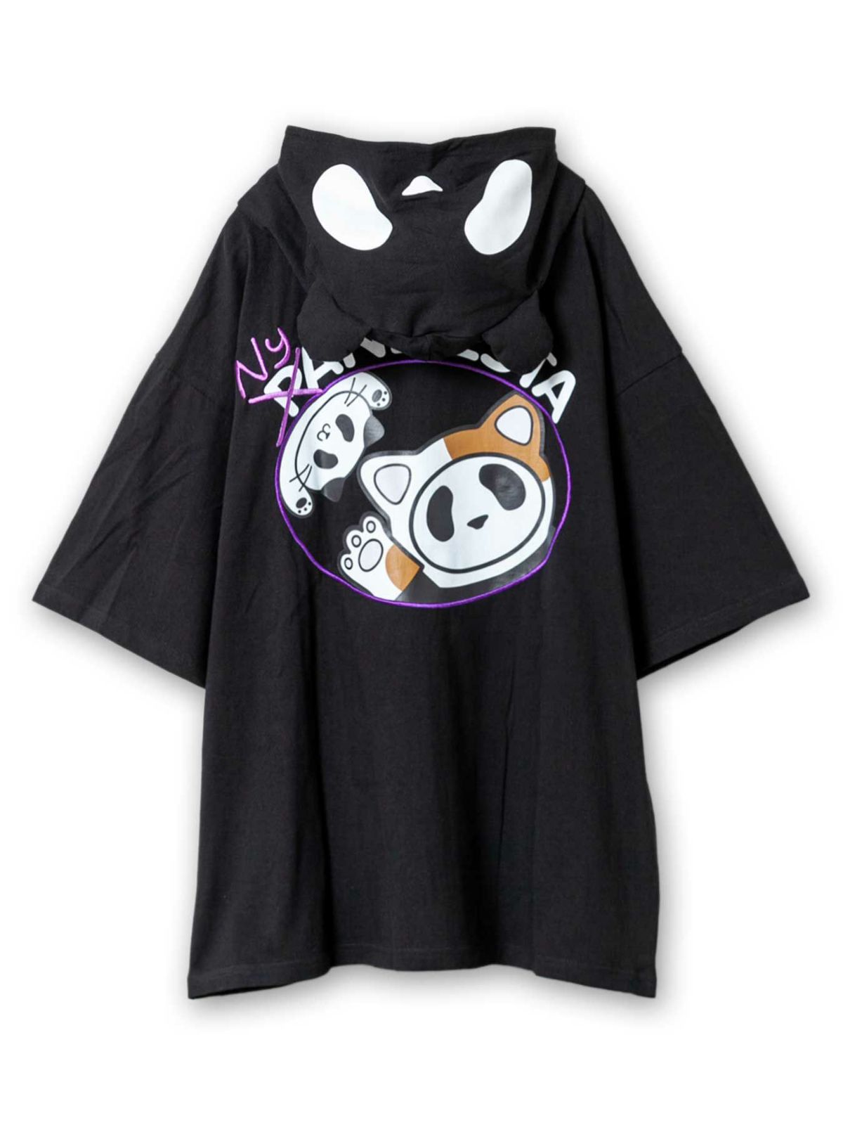 【PANDIESTA JAPAN】“Nyandiesta”BIGシルエット半袖ZIPパーカー