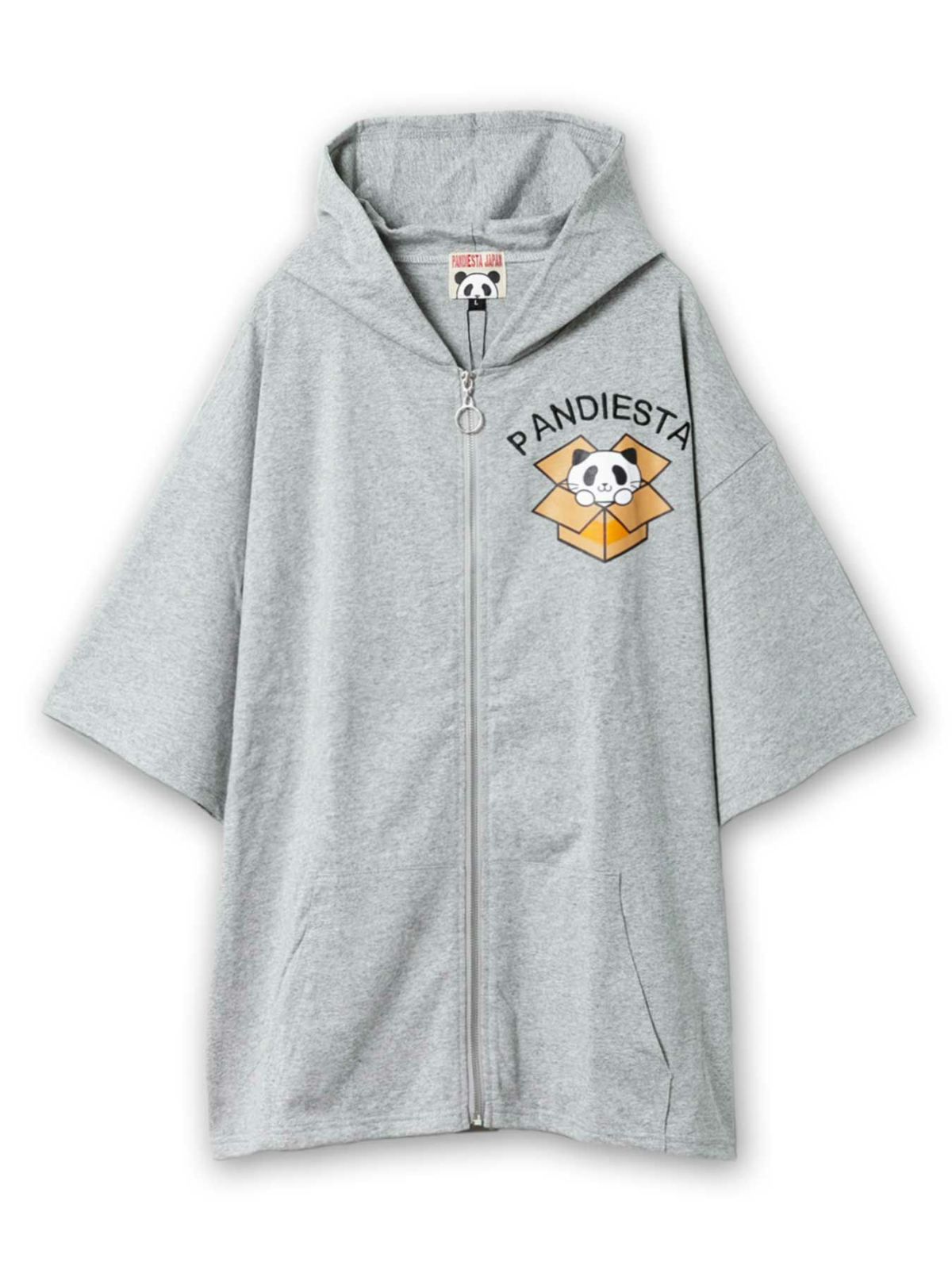 【PANDIESTA JAPAN】“Nyandiesta”BIGシルエット半袖ZIPパーカー