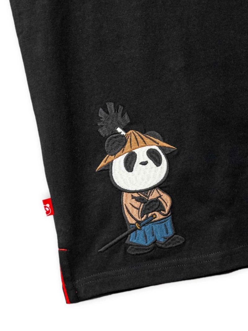 ＜予約＞【PANDIESTA JAPAN】“熊猫侍 居合い抜き”刺繍入りTシャツ