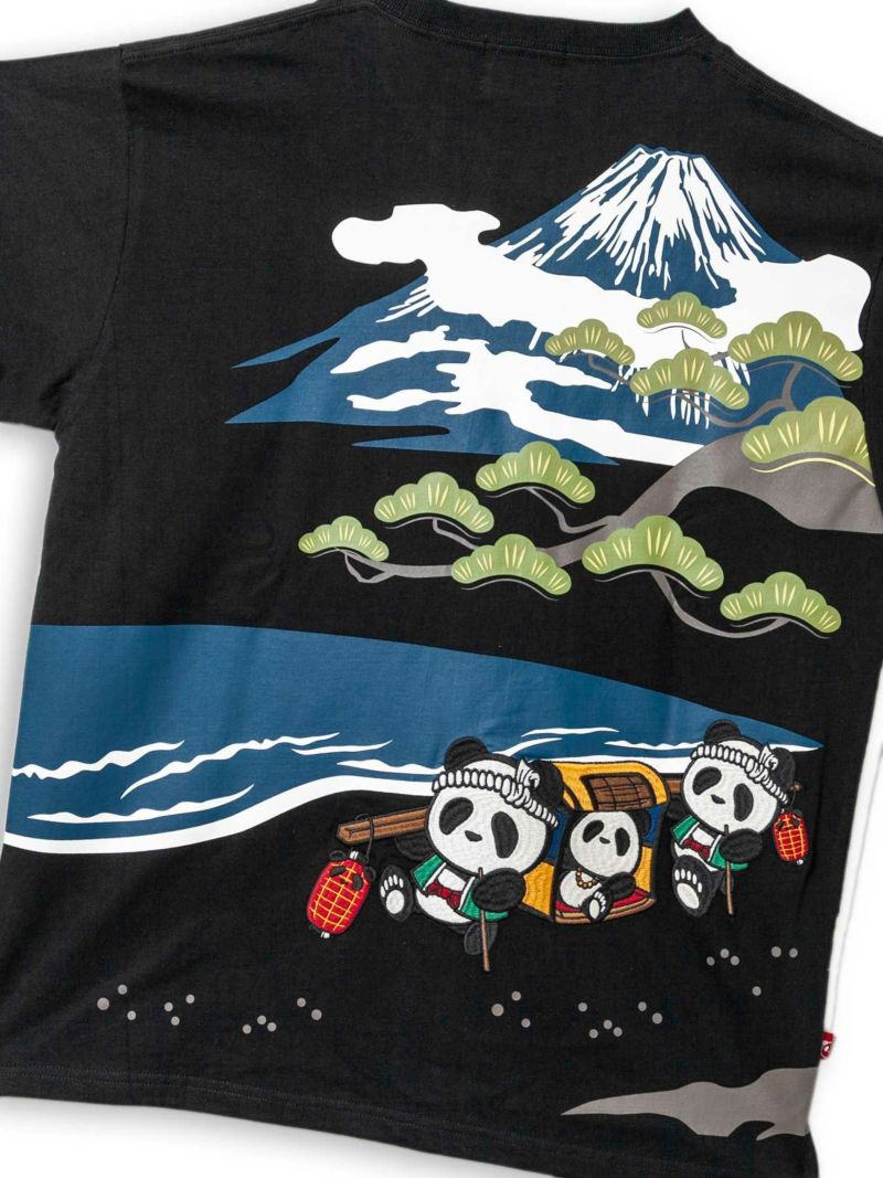 ＜予約＞【PANDIESTA JAPAN】“熊猫五十三次”刺繍入りTシャツ