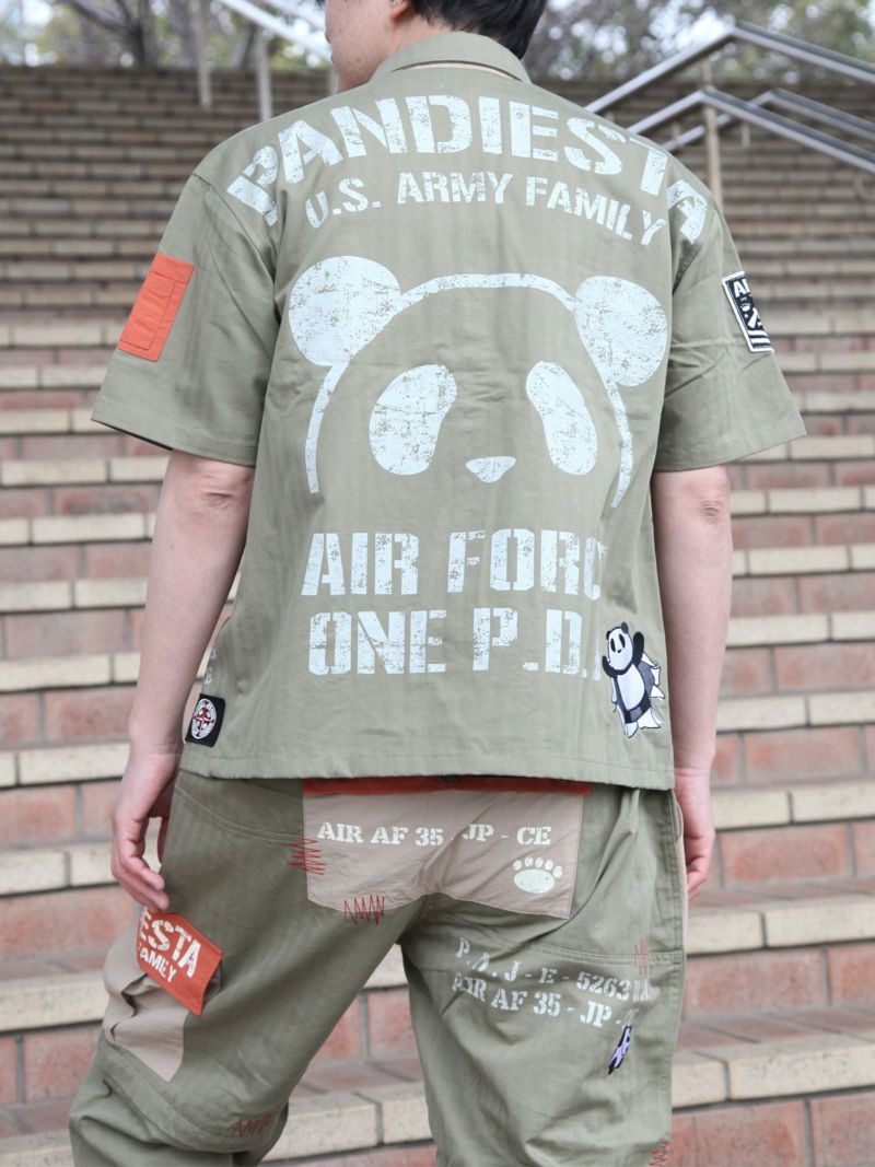 ＜予約＞【PANDIESTA JAPAN】“PDJ-ARMY”半袖ミリタリーシャツ