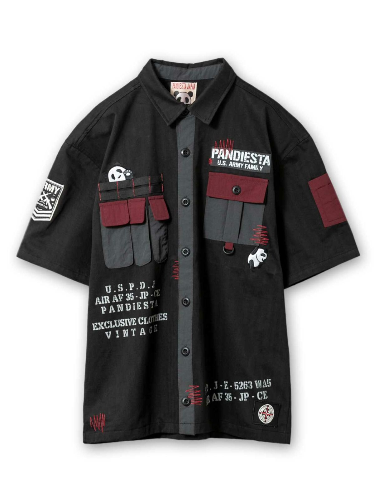 ＜予約＞【PANDIESTA JAPAN】“PDJ-ARMY”半袖ミリタリーシャツ