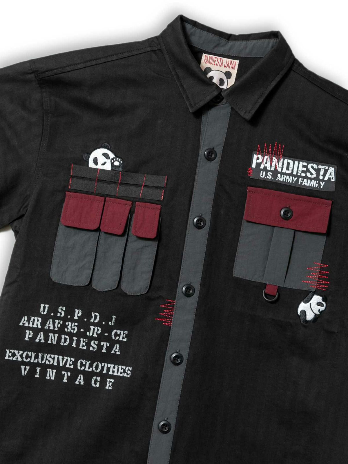 ＜予約＞【PANDIESTA JAPAN】“PDJ-ARMY”半袖ミリタリーシャツ