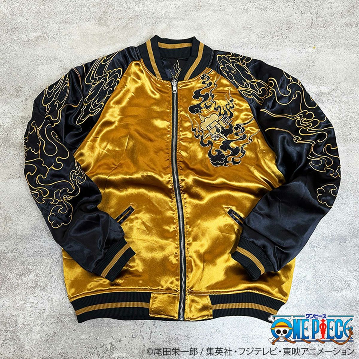 ＜予約＞【絡繰魂・粋×ONE PIECE】“サンジ”黒足のリバーシブルスカジャン