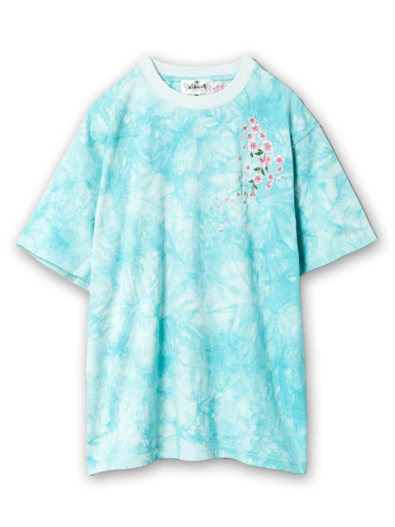 ＜予約＞【絡繰魂】“夜桜”総刺繍タイダイプリントTシャツ