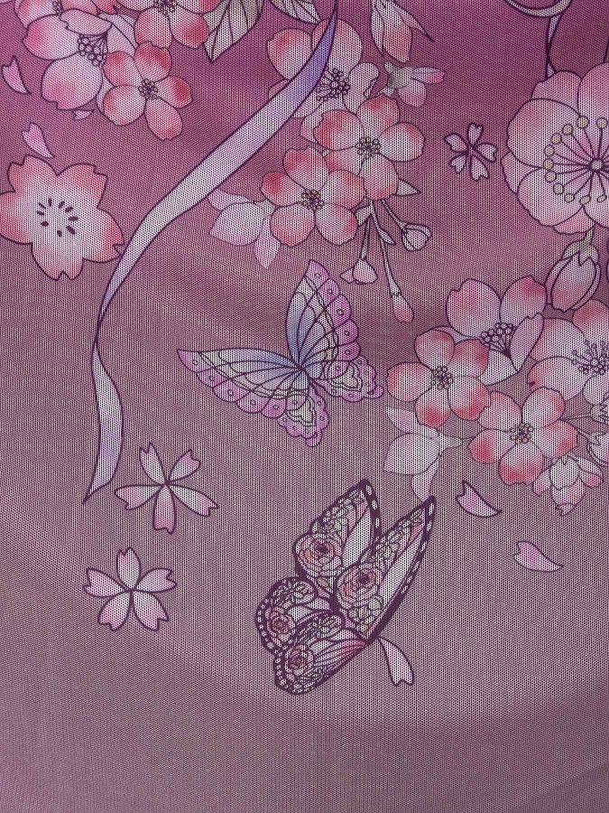 【雅結×is Scolar】“桜と蝶々”チュールロングカーディガン〔別注〕