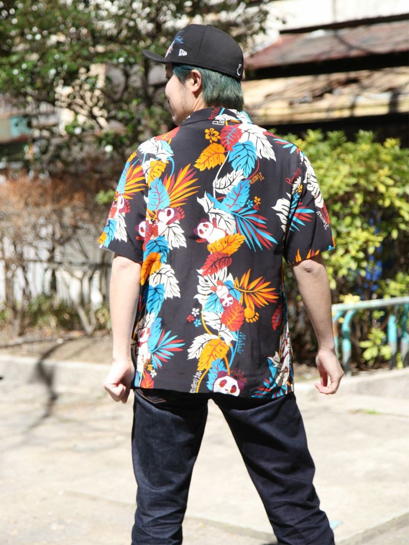 【PANDIESTA JAPAN】“モンステラパンダ”プリントアロハシャツ
