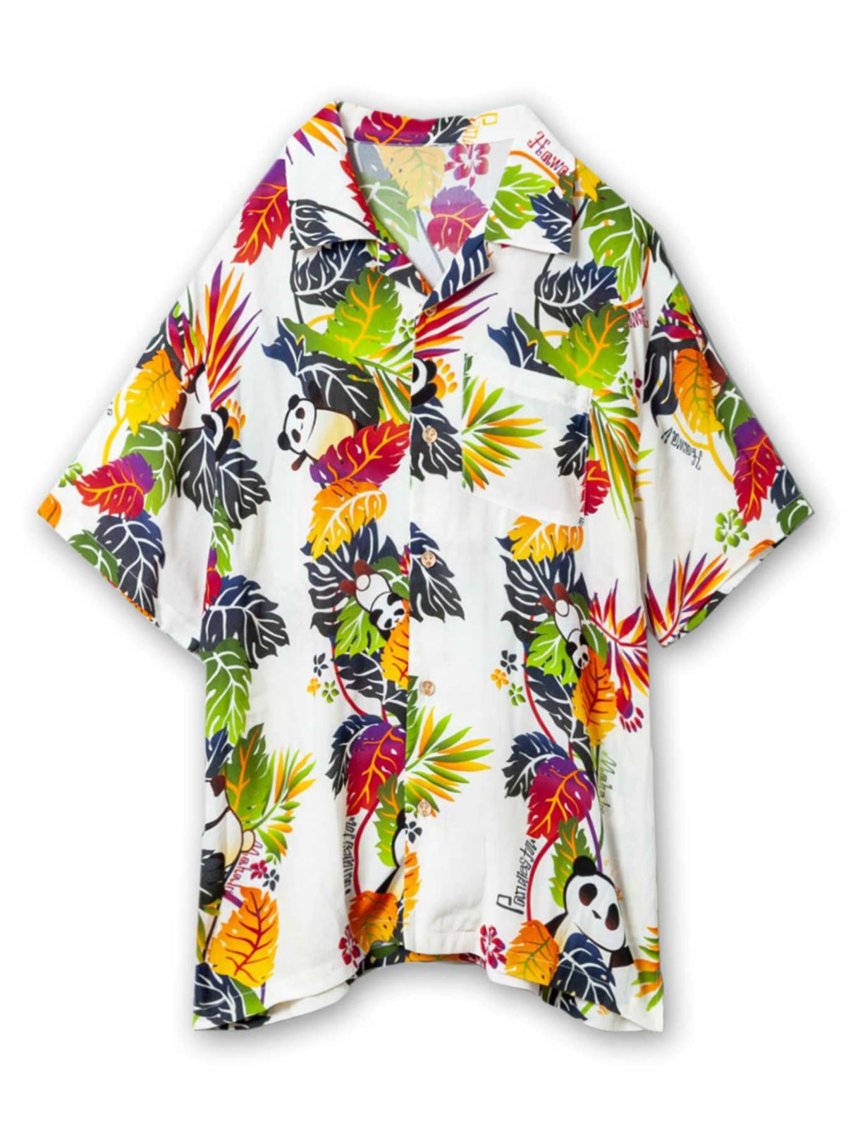【PANDIESTA JAPAN】“モンステラパンダ”プリントアロハシャツ
