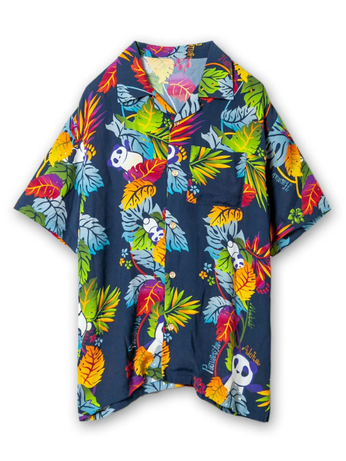 【PANDIESTA JAPAN】“モンステラパンダ”プリントアロハシャツ