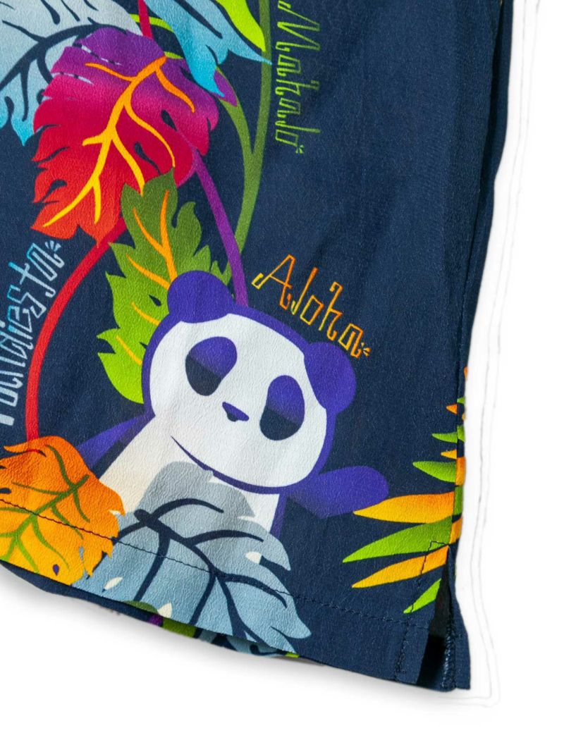 【PANDIESTA JAPAN】“モンステラパンダ”プリントアロハシャツ