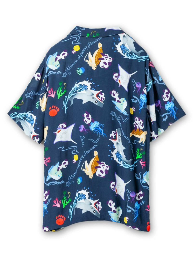 【PANDIESTA JAPAN】“アクアリウムパンダ”総柄プリントアロハシャツ