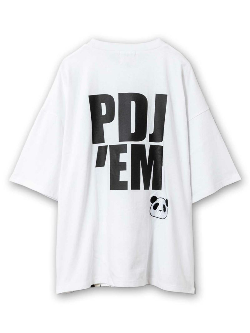 【PANDIESTA JAPAN】“パンダさんGET”刺繍入りBIGシルエットTシャツ
