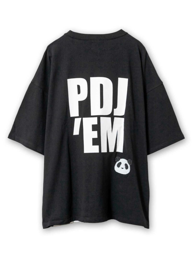 【PANDIESTA JAPAN】“パンダさんGET”刺繍入りBIGシルエットTシャツ