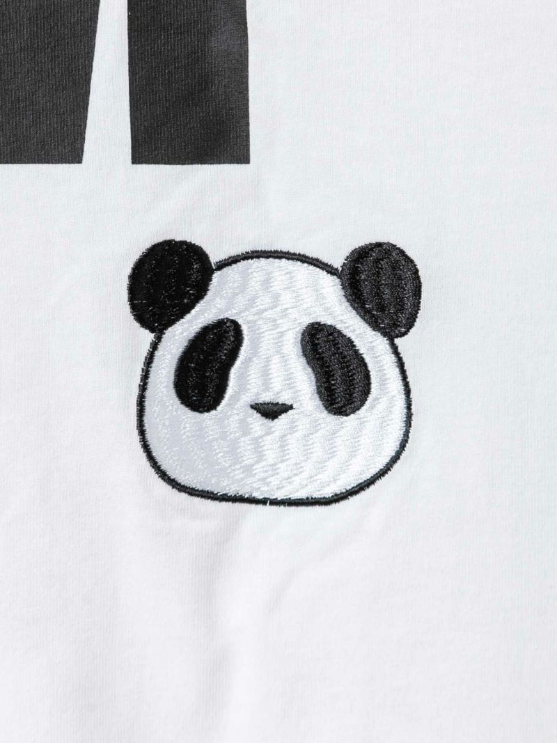 【PANDIESTA JAPAN】“パンダさんGET”刺繍入りBIGシルエットTシャツ