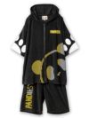 【PANDIESTA JAPAN】“のぞきパンダ”パイル素材 半袖ZIPパーカー×ショーツ セットアップ