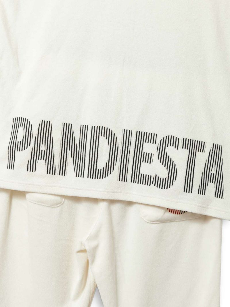 【PANDIESTA JAPAN】“のぞきパンダ”パイル素材 半袖ZIPパーカー×ショーツ セットアップ