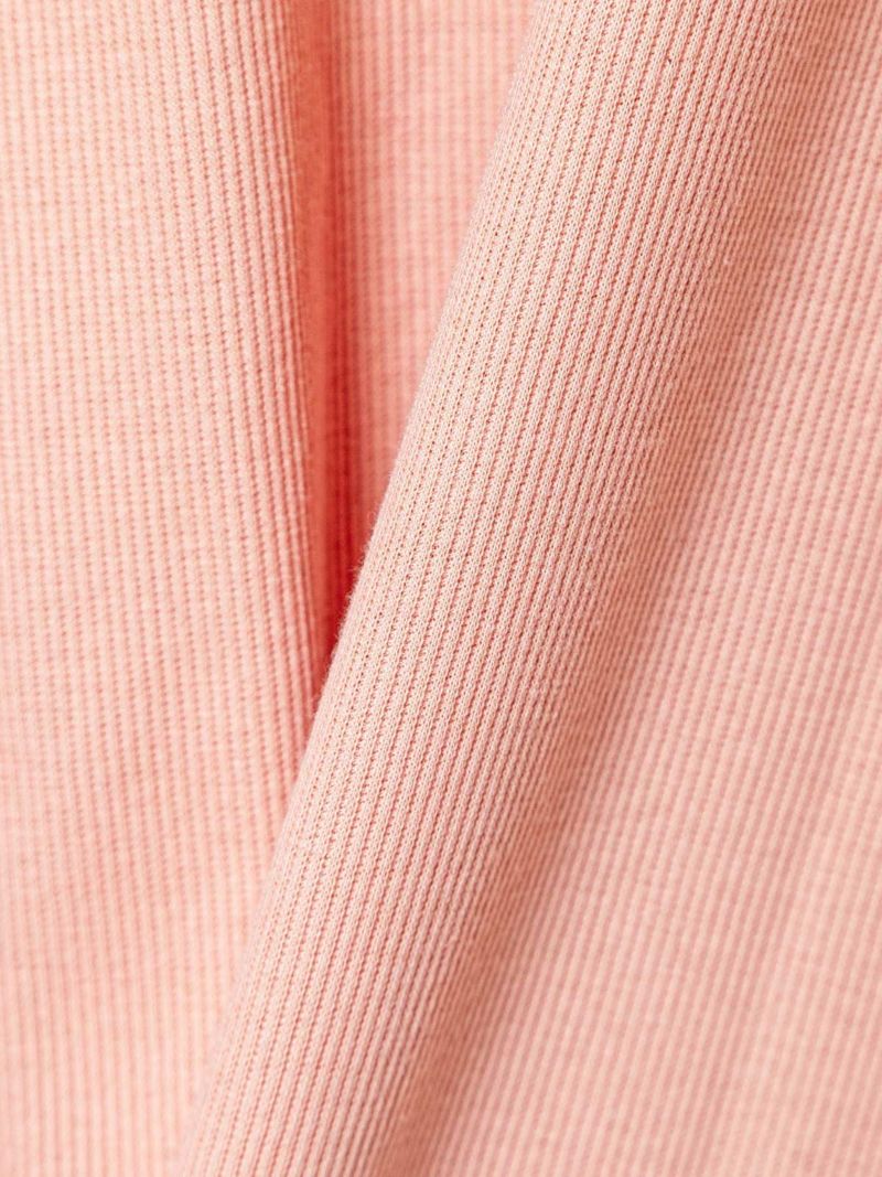 【雅結】桜刺繍テレコ素材VネックTシャツ