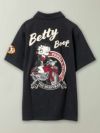 【The BRAVE-MAN×BETTY BOOP】“バイクベティ”刺繍入りベア天竺ポロシャツ