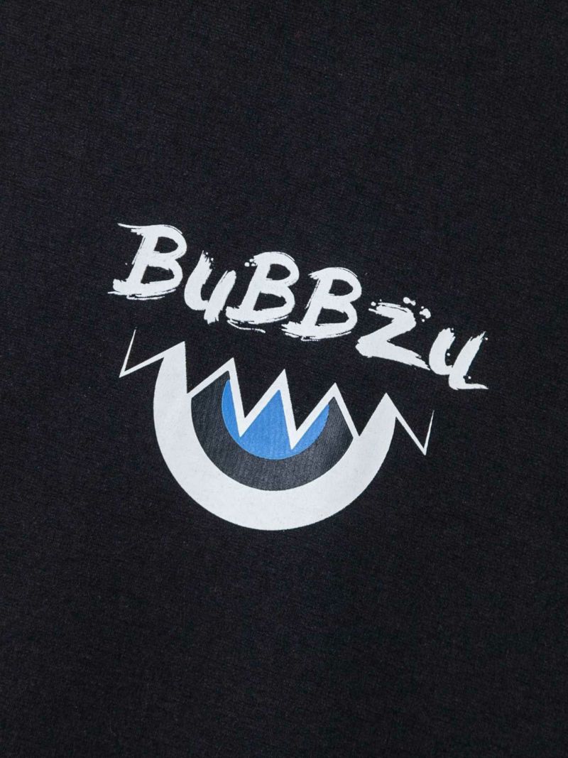 【BuBBzu】“YU-UTSU”配色切替アシンメトリー半袖ロングパーカー