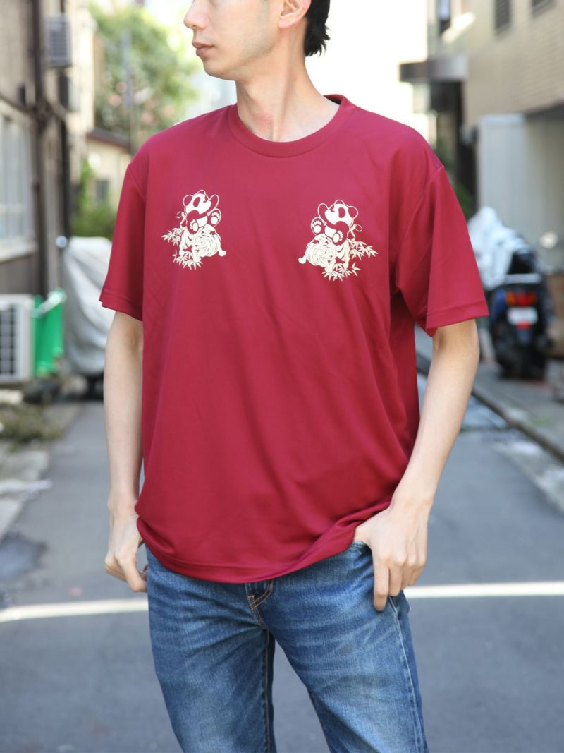 【PANDIESTA JAPAN】“竹虎パンダ”DRYメッシュ素材Tシャツ